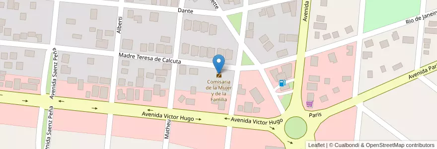 Mapa de ubicacion de Comisaria de la Mujer y de la Familia en Argentine, Province De Buenos Aires, Partido De Pinamar.