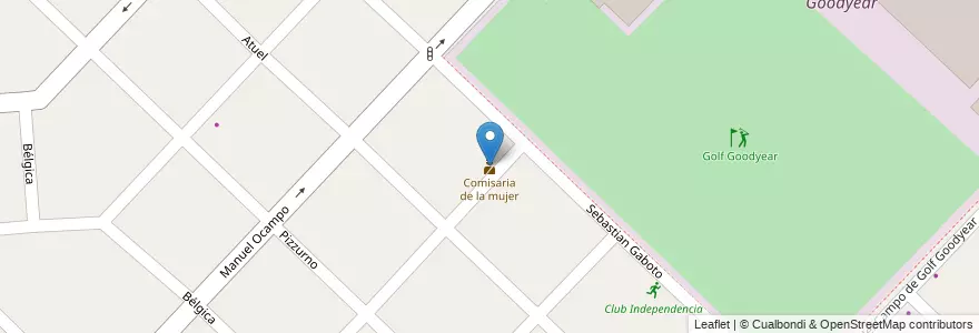 Mapa de ubicacion de Comisaria de la mujer en Arjantin, Buenos Aires, Partido De Hurlingham, Hurlingham.