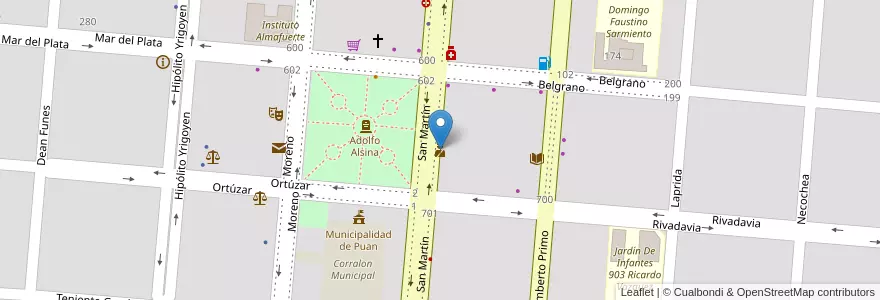 Mapa de ubicacion de Comisaria de Puan en Argentine, Province De Buenos Aires, Partido De Puan, Puan.