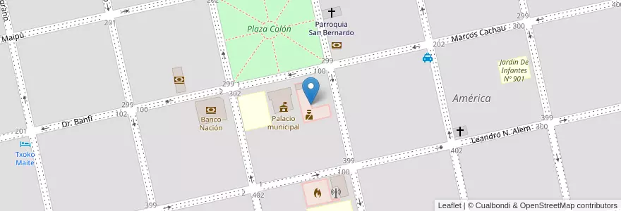 Mapa de ubicacion de Comisaría De Rivadavia en アルゼンチン, ブエノスアイレス州, Partido De Rivadavia, América.