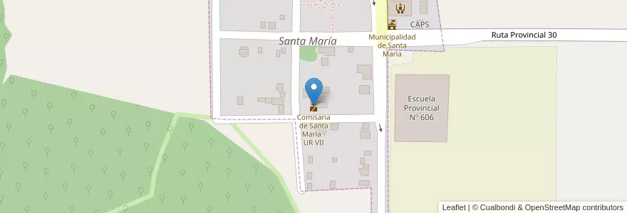 Mapa de ubicacion de Comisaría de Santa María - UR VII en Argentinië, Misiones, Departamento Concepción, Municipio De Santa María, Santa María.