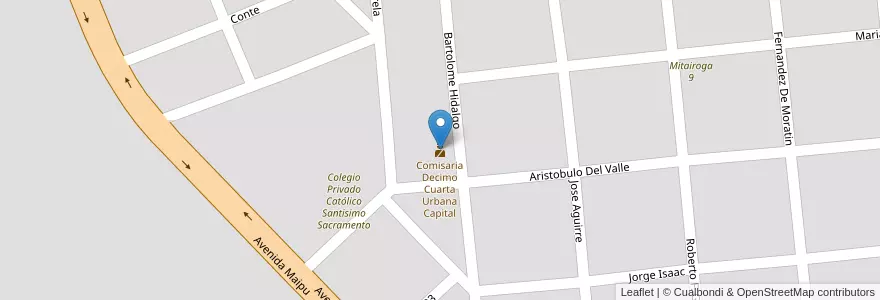 Mapa de ubicacion de Comisaria Decimo Cuarta Urbana Capital en アルゼンチン, コリエンテス州, Departamento Capital, Corrientes, Corrientes.