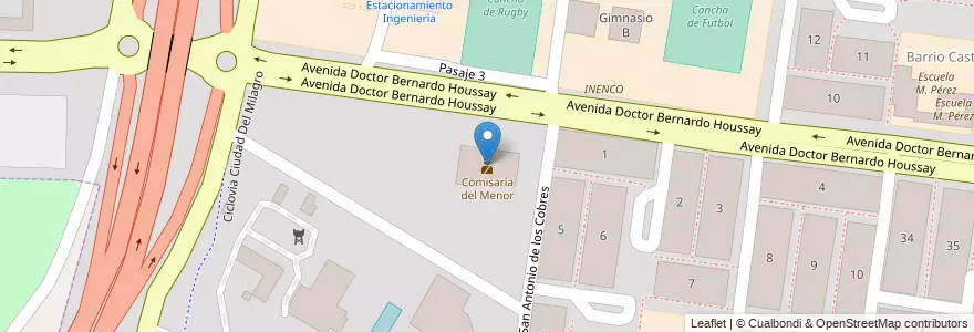 Mapa de ubicacion de Comisaría del Menor en アルゼンチン, サルタ州, Capital, Municipio De Salta, Salta.