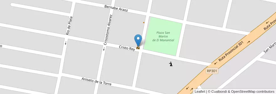 Mapa de ubicacion de comisaria El Manantial en Argentine, Tucumán, Departamento Lules, El Manantial.