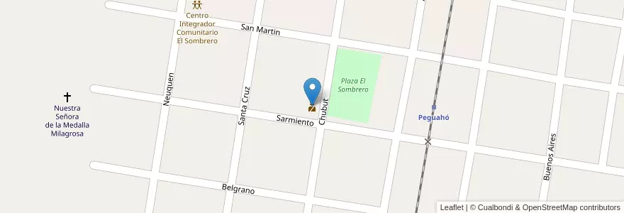 Mapa de ubicacion de Comisaria El Sombrero en 阿根廷, Corrientes, Departamento Empedrado, Municipio De Empedrado.