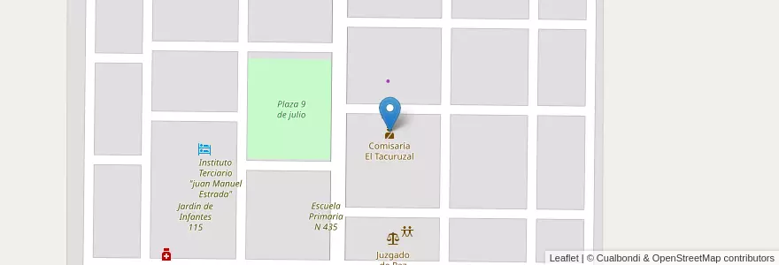 Mapa de ubicacion de Comisaría El Tacuruzal en Argentine, Chaco, Departamento Quitilipi, Municipio De Quitilipi, Villa Rural El Palmar.