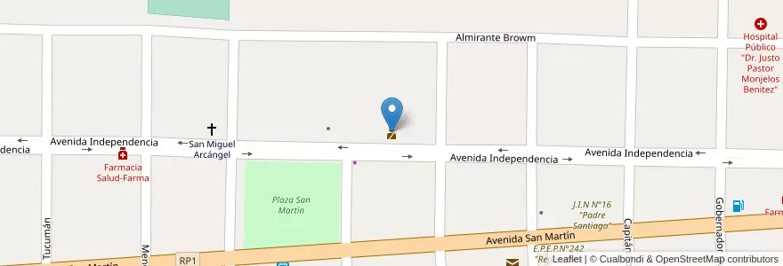 Mapa de ubicacion de Comisaría Local "Mayor Villafañe" en Аргентина, Формоса, Departamento Pirané, Municipio De Mayor Vicente Villafañe.