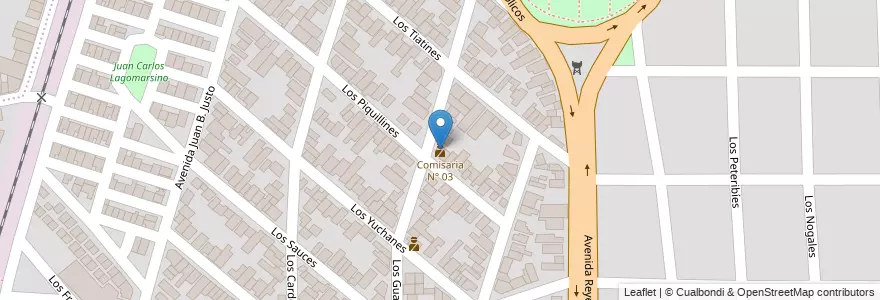 Mapa de ubicacion de Comisaria N° 03 en 阿根廷, Salta, Capital, Municipio De Salta, Salta.