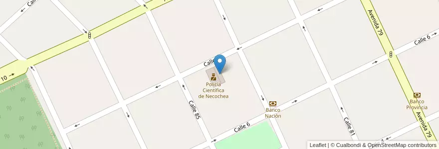 Mapa de ubicacion de Comisaría Necochea 3° en Argentina, Provincia Di Buenos Aires, Partido De Necochea, Necochea.