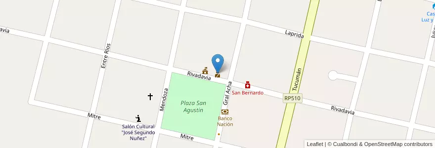 Mapa de ubicacion de Comisaría Nº 12 de Policía en Arjantin, San Juan, Valle Fértil.