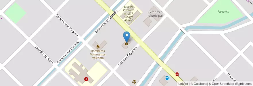 Mapa de ubicacion de Comisaría Nº 15 en الأرجنتين, ريو نيغرو, Departamento Valcheta, Valcheta, Valcheta.