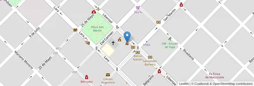 Mapa de ubicacion de Comisaría No. 9 en Arjantin, Buenos Aires, Partido De Cañuelas, Cañuelas.