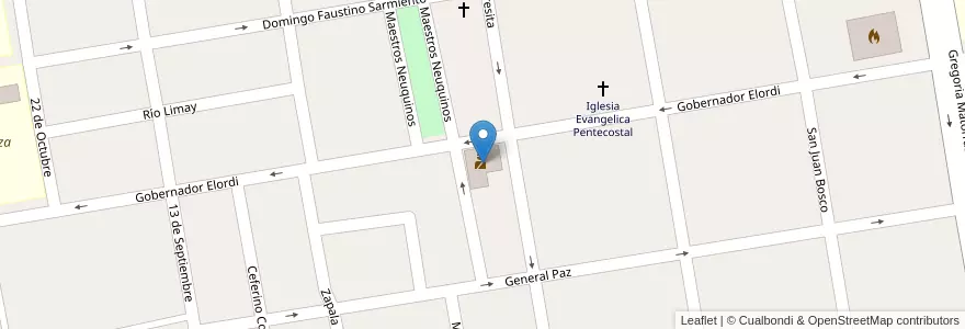 Mapa de ubicacion de Comisaria Nº15 - Bo. Pampa en Arjantin, Şili, Neuquén, Departamento Confluencia, Municipio De Cutral Có, Cutral Có.