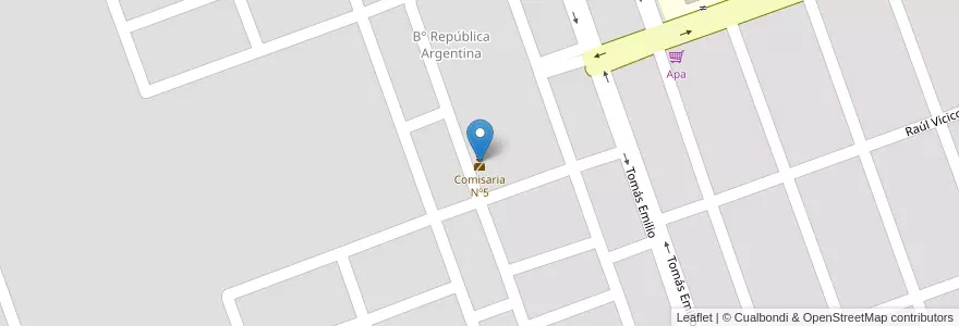 Mapa de ubicacion de Comisaria Nº5 en アルゼンチン, フォルモサ州, Departamento Formosa, Municipio De Formosa, Formosa.