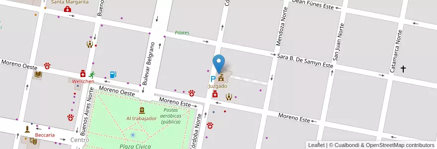 Mapa de ubicacion de Comisaria Nº7 en 아르헨티나, Santa Fe, Departamento Castellanos, Municipio De Humberto Primo, Humberto Primo.