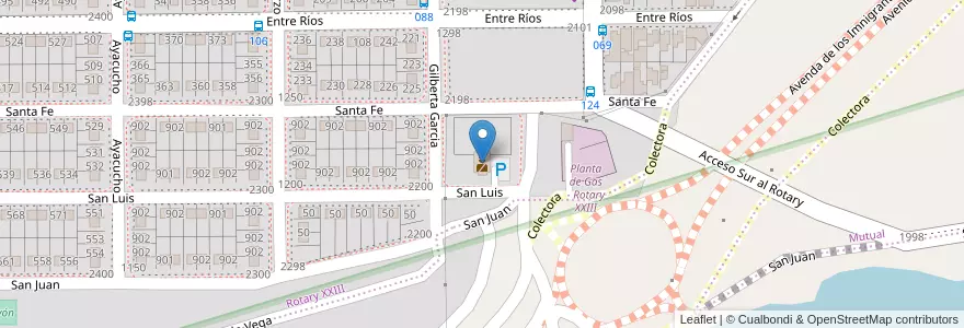 Mapa de ubicacion de Comisaría Seccional 5º - Quinta en Arjantin, Santa Cruz, Şili, Humedal, Deseado, Caleta Olivia.