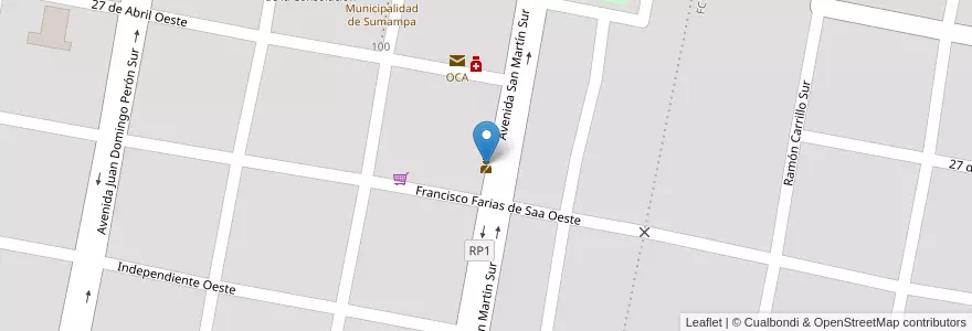 Mapa de ubicacion de Comisaria seccional N° 3 en Arjantin, Santiago Del Estero, Departamento Quebrachos, Sumampa.
