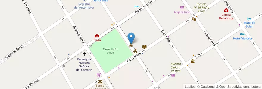 Mapa de ubicacion de Comisaría Seccional Primera en Argentinien, Corrientes, Departamento Bella Vista, Municipio De Bella Vista.