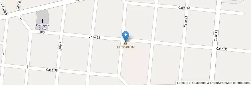Mapa de ubicacion de Comisaria16 en الأرجنتين, بوينس آيرس, Partido De Presidente Perón.