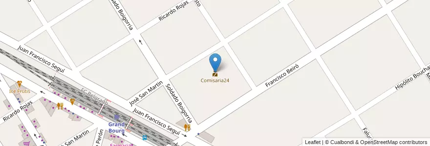 Mapa de ubicacion de Comisaria24 en Argentinië, Buenos Aires, Partido De Malvinas Argentinas, Grand Bourg.