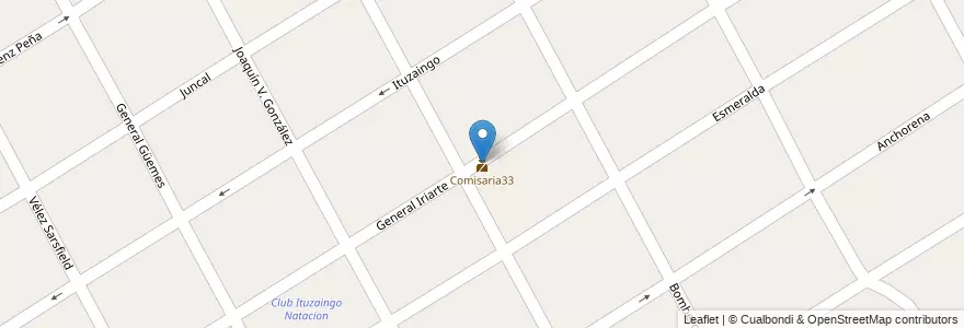 Mapa de ubicacion de Comisaria33 en الأرجنتين, بوينس آيرس, Partido De Lomas De Zamora, Temperley.