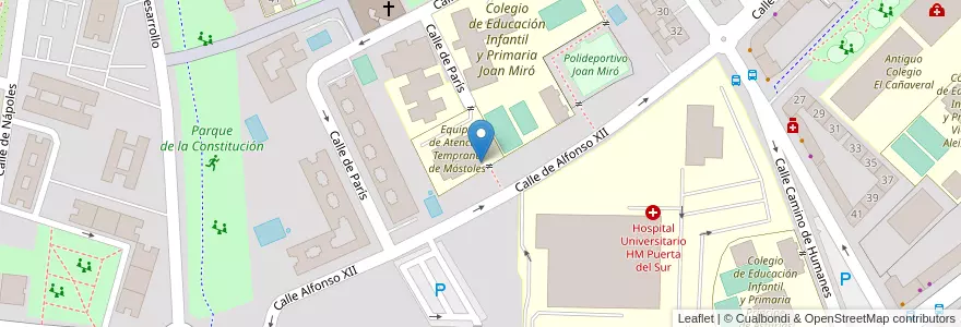 Mapa de ubicacion de Comisión de Escolarización en 스페인, Comunidad De Madrid, Comunidad De Madrid, Área Metropolitana De Madrid Y Corredor Del Henares, Móstoles.