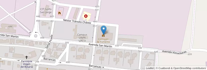 Mapa de ubicacion de Comisión de Fomento en 阿根廷, 智利, 圣克鲁斯省, Comisión De Fomento De Cañadón Seco, Deseado, Cañadón Seco.