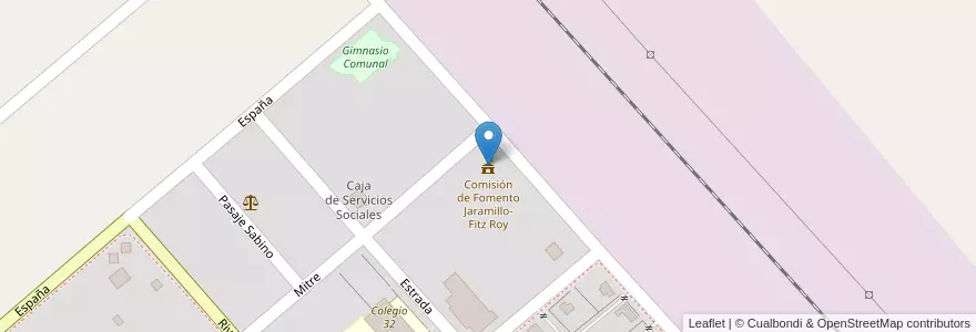 Mapa de ubicacion de Comisión de Fomento Jaramillo-Fitz Roy en آرژانتین, استان سانتا کروس، آرژانتین, Deseado, El Paso, Jaramillo.