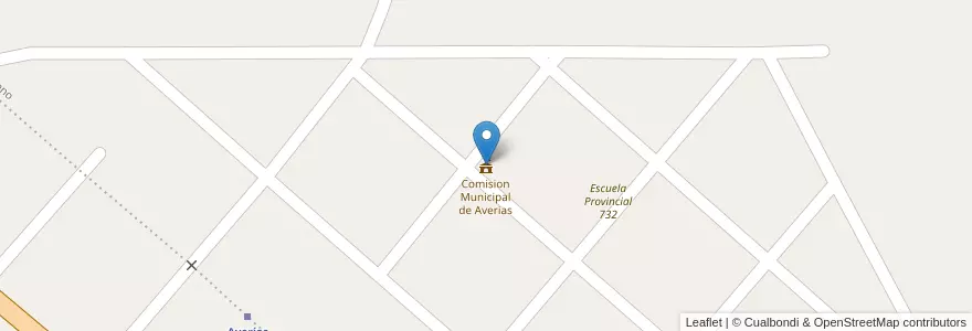Mapa de ubicacion de Comision Municipal de Averias en Argentinien, Santiago Del Estero, Departamento General Taboada.