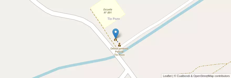 Mapa de ubicacion de Comisión Municipal de Tío Pozo en アルゼンチン, サンティアゴ・デル・エステロ州, Departamento Loreto.