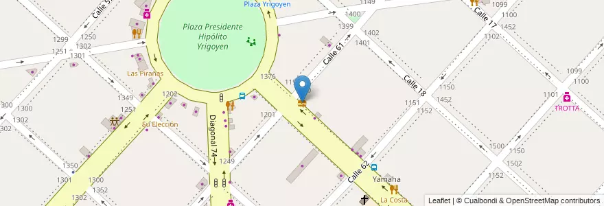Mapa de ubicacion de Como A Vos Te Guste, Casco Urbano en アルゼンチン, ブエノスアイレス州, Partido De La Plata, La Plata.