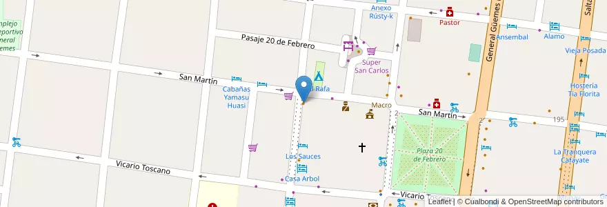 Mapa de ubicacion de Como en Casa en Argentina, Salta, Cafayate, Municipio De Cafayate.