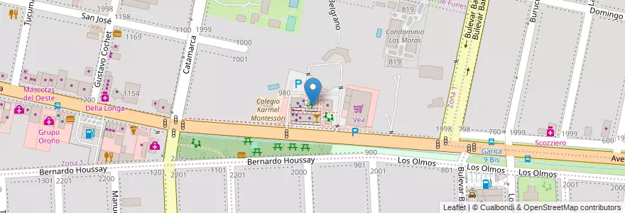 Mapa de ubicacion de Compañía Dab en アルゼンチン, サンタフェ州, Departamento Rosario, Municipio De Funes, Funes.