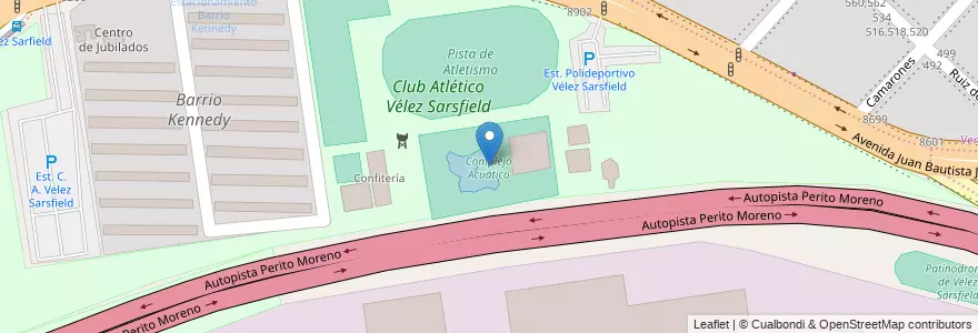 Mapa de ubicacion de Complejo Acuático, Versalles en آرژانتین, Ciudad Autónoma De Buenos Aires, Buenos Aires, Comuna 10.
