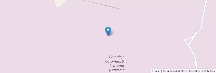 Mapa de ubicacion de Complejo agroindustrial Ledesma (Ledesma S.A.A.I.) en アルゼンチン, フフイ州, Departamento Ledesma, Municipio De Libertador General San Martín, Libertador General San Martín.