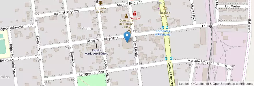 Mapa de ubicacion de Complejo Andresito en 아르헨티나, Misiones, Departamento Capital, Municipio De Garupá, Garupá.