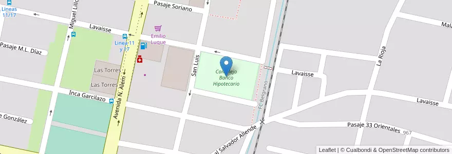 Mapa de ubicacion de Complejo Banco Hipotecario en Argentinien, Tucumán, San Miguel De Tucumán, Departamento Capital, San Miguel De Tucumán.