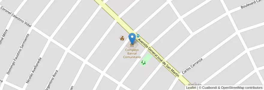 Mapa de ubicacion de Complejo Barrial Comunitario en Arjantin, Buenos Aires, Partido De Mar Chiquita, Camet Norte.