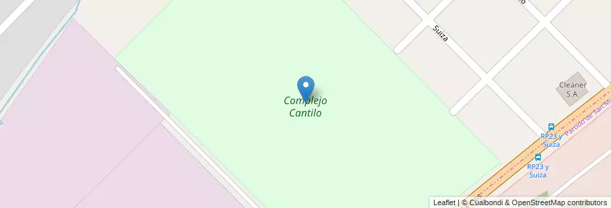 Mapa de ubicacion de Complejo Cantilo en Argentina, Buenos Aires, Partido De San Miguel, Campo De Mayo.
