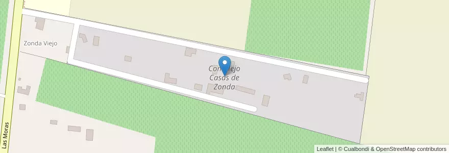 Mapa de ubicacion de Complejo Casas de Zonda en Argentina, San Juan, Chile, Zonda.