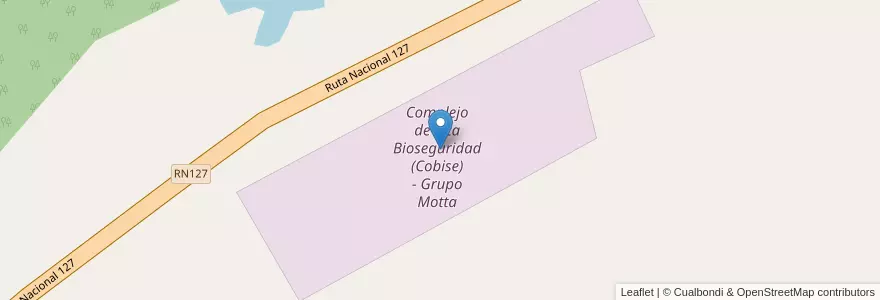 Mapa de ubicacion de Complejo de Alta Bioseguridad (Cobise) - Grupo Motta en Аргентина, Междуречье, Departamento Federal, Distrito Sauce De Luna.
