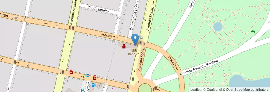 Mapa de ubicacion de Complejo del Parque en Arjantin, Tucumán, San Miguel De Tucumán, Departamento Capital, San Miguel De Tucumán.