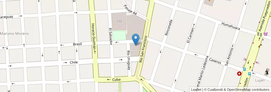 Mapa de ubicacion de Complejo deportivo de la Escuela ENET N°2 en Argentina, Jujuy, Departamento Doctor Manuel Belgrano, Municipio De San Salvador De Jujuy.