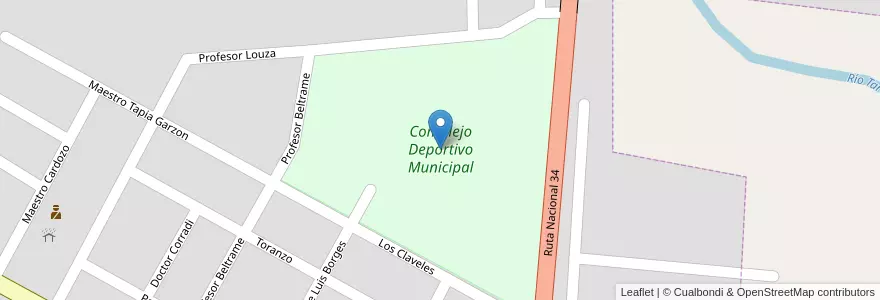 Mapa de ubicacion de Complejo Deportivo Municipal en Argentinien, Salta, General San Martín, Municipio De Tartagal, Tartagal.