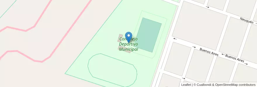 Mapa de ubicacion de Complejo Deportivo Municipal en Argentina, Buenos Aires, Partido De Bragado, Cuartel Chacras De Bragado.