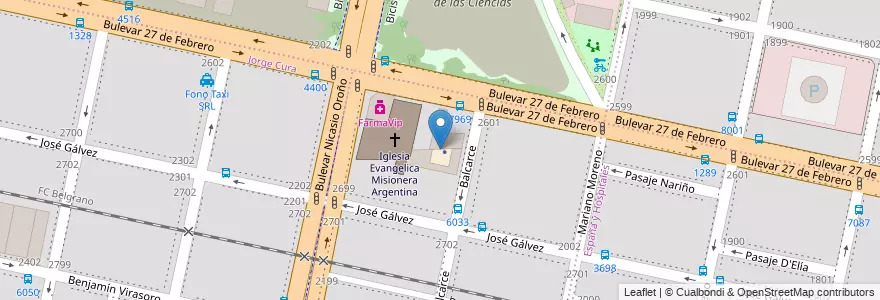 Mapa de ubicacion de Complejo Educativo Crisitano IEMA en Argentine, Santa Fe, Departamento Rosario, Municipio De Rosario, Rosario.