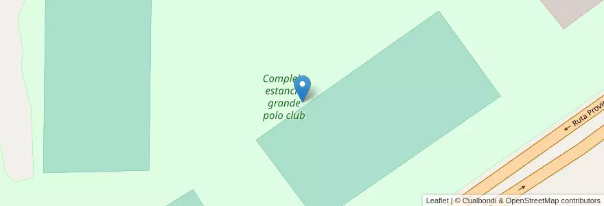 Mapa de ubicacion de Complejo estancia grande polo club en Argentina, San Luis, Coronel Pringles, Municipio De Estancia Grande.