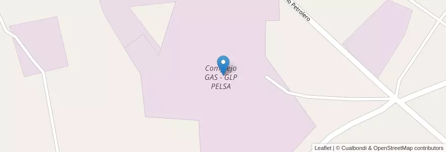 Mapa de ubicacion de Complejo GAS - GLP PELSA en Argentina, Cile, Provincia Di Río Negro, Departamento General Roca.