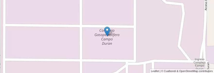 Mapa de ubicacion de Complejo Gasopetrolifero Campo Duran en Arjantin, Salta, General San Martín, Municipio De Aguaray.