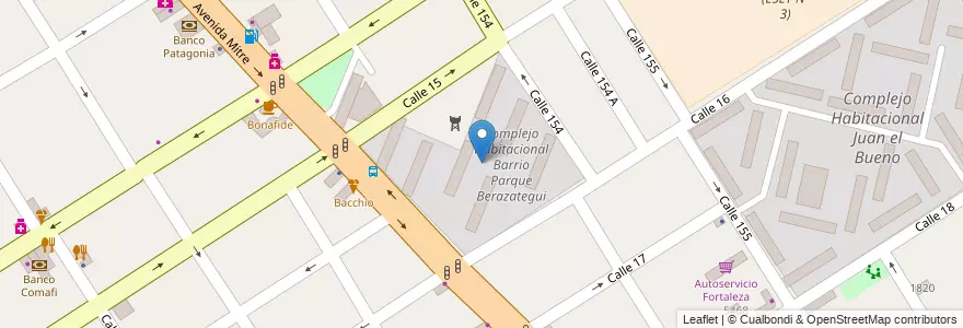Mapa de ubicacion de Complejo Habitacional Barrio Parque Berazategui en Argentina, Buenos Aires, Partido De Berazategui, Berazategui.